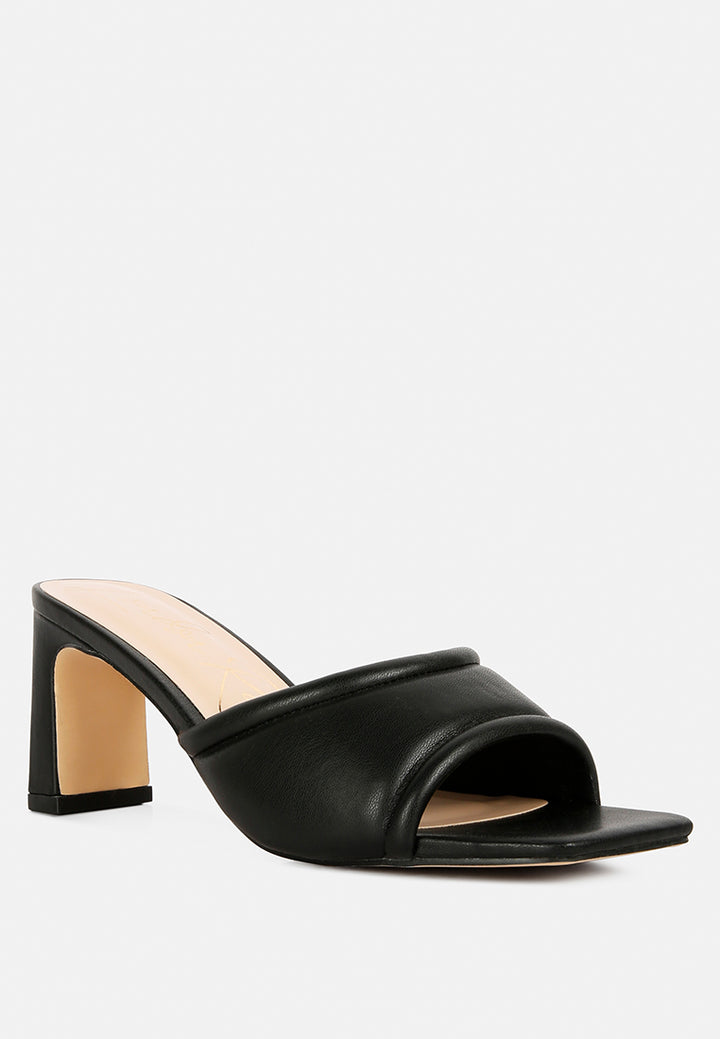 celine quilted italian block heel sandals by ruw#color_black