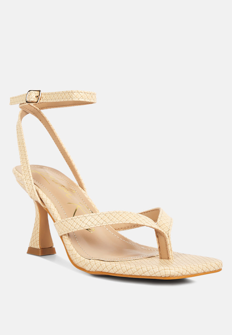 celty ankle strap spool heel thong sandals#color_beige
