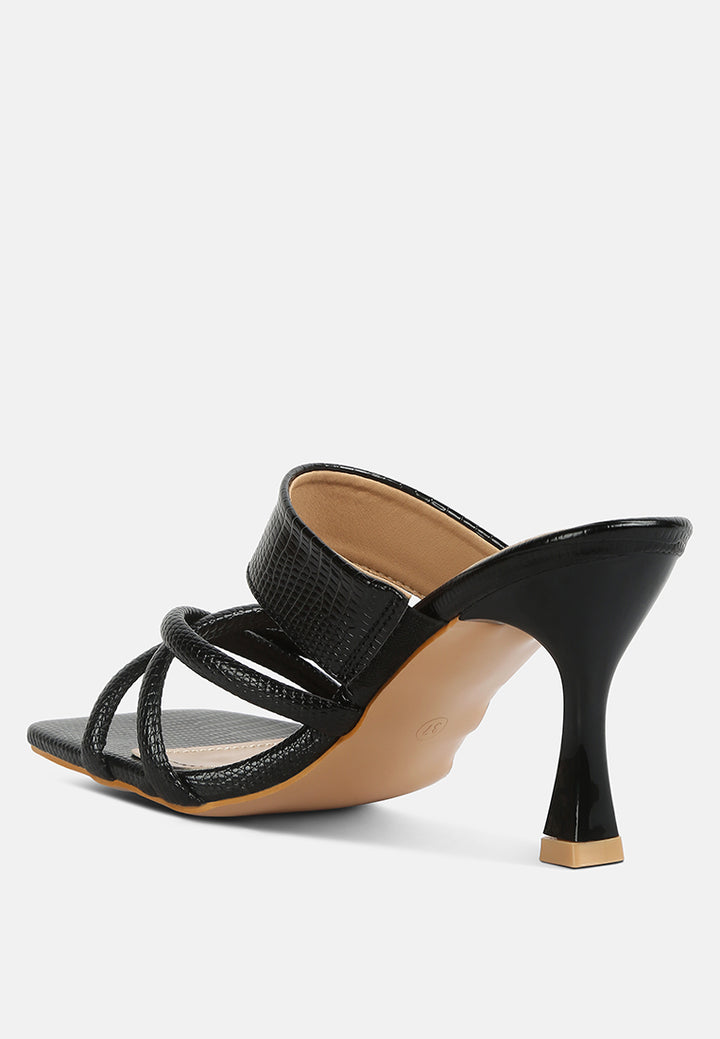 chiri criss cross strap spool heel sandals#color_black