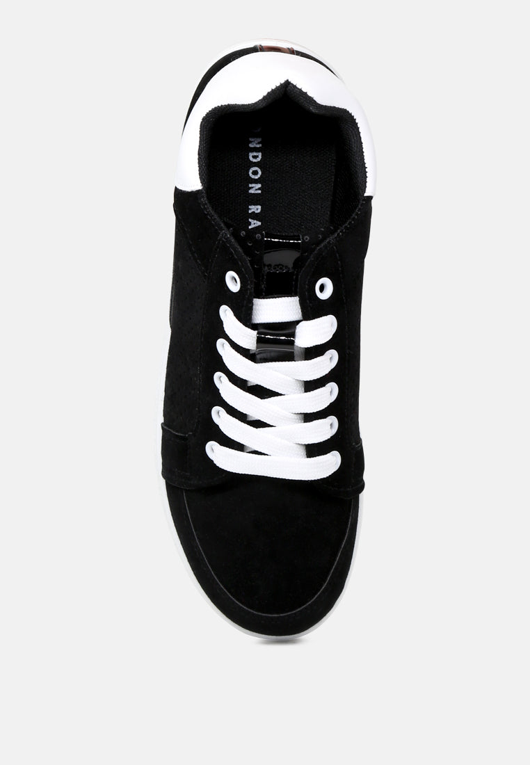 chunky lace-up sneakers#color_black