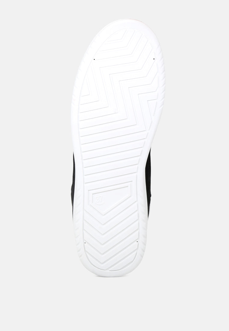 chunky lace-up sneakers#color_black