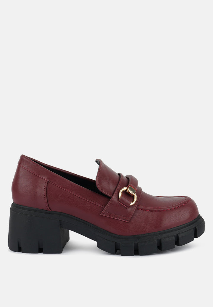 chunky platform loafers by rag#color_burgundy