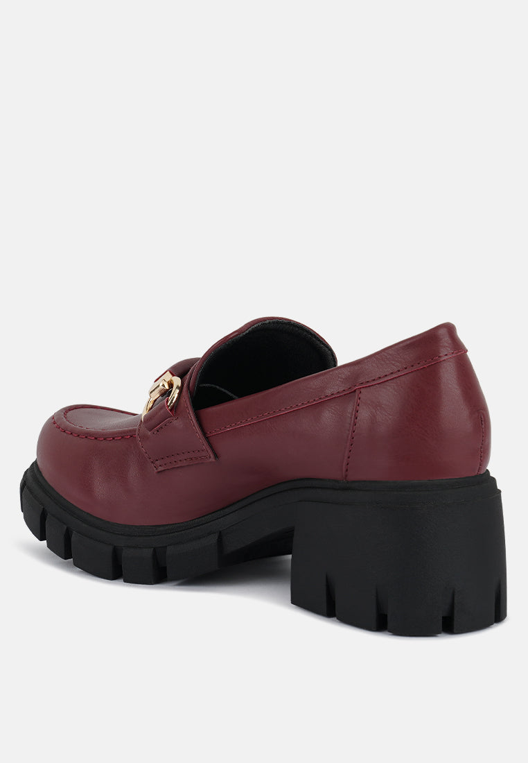 chunky platform loafers by rag#color_burgundy