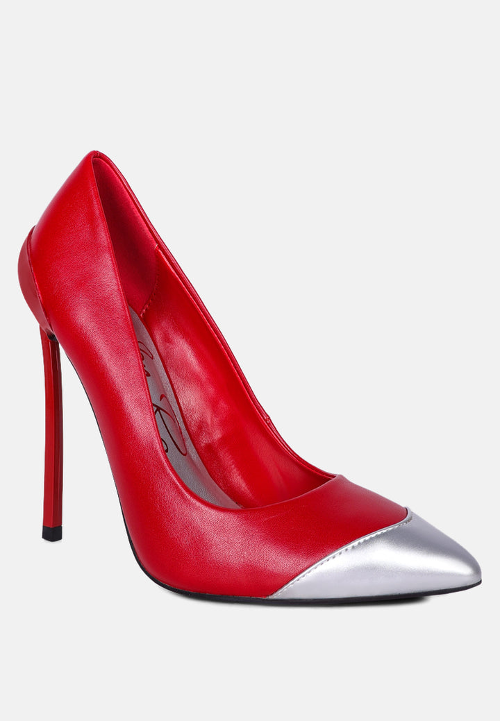 cidra silver dip stiletto heels by mode#color_red