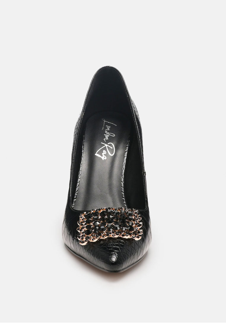 cirrus diamante embellished brooch pumps by ruw#color_black