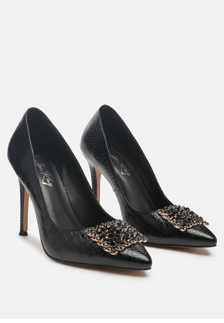 cirrus diamante embellished brooch pumps by ruw#color_black