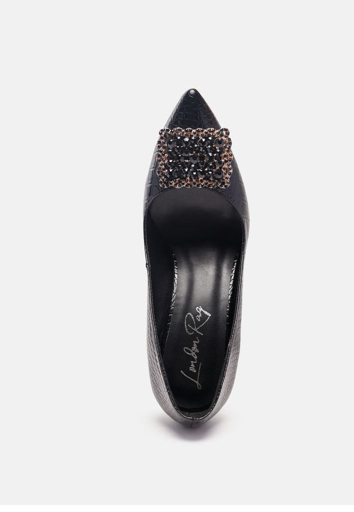 cirrus diamante embellished brooch pumps by ruw#color_black