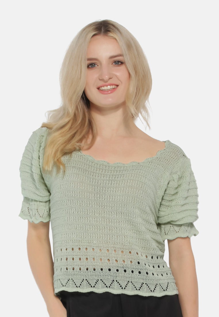 classic short-sleeved top#color_green