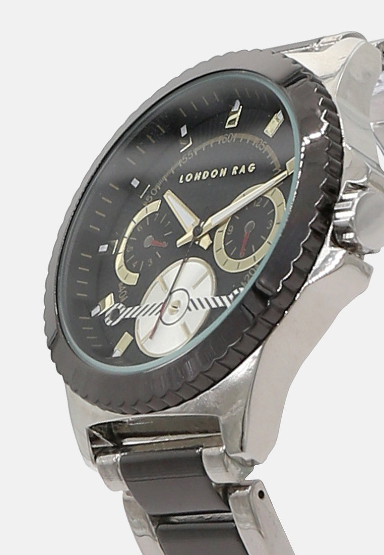 classic stainless steel strap watch for men#color_silver