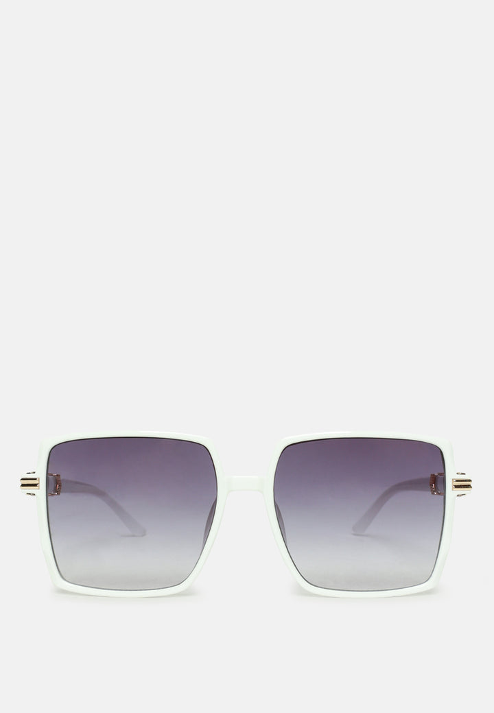 classy retro tinted square sunglass#color_white-purple