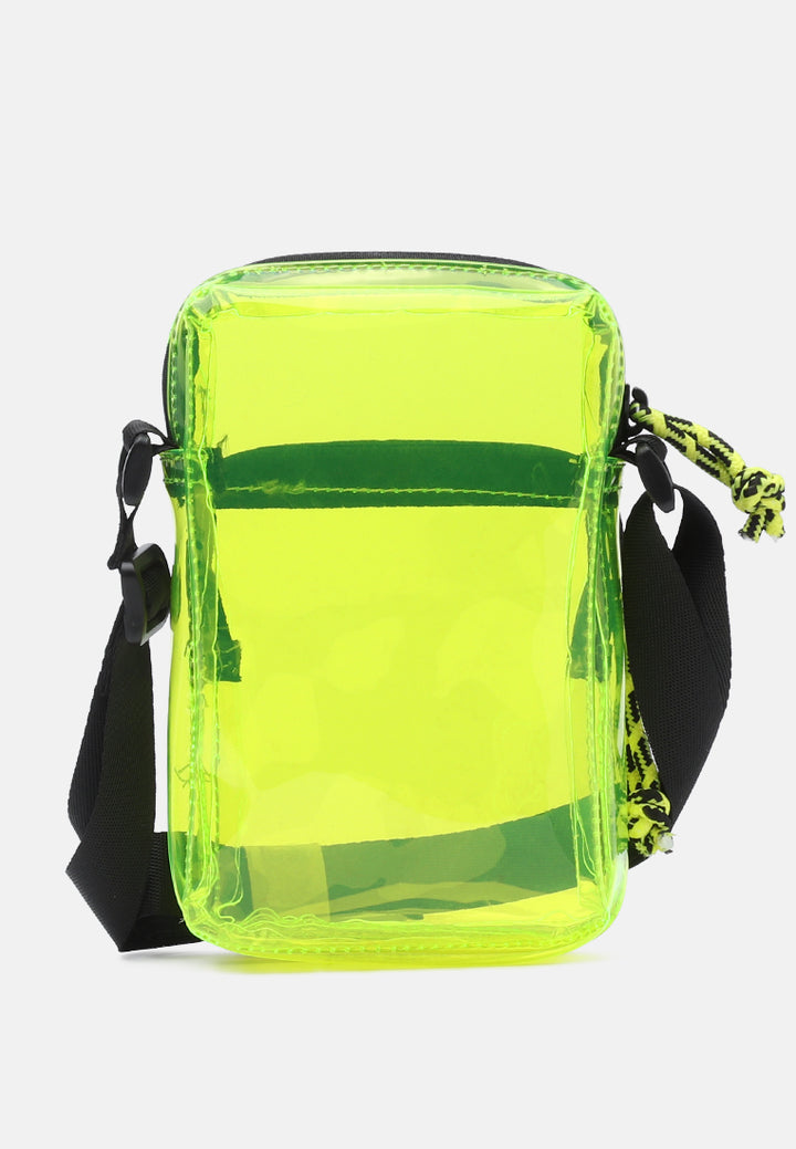 clear bag with two compartments#color_lime
