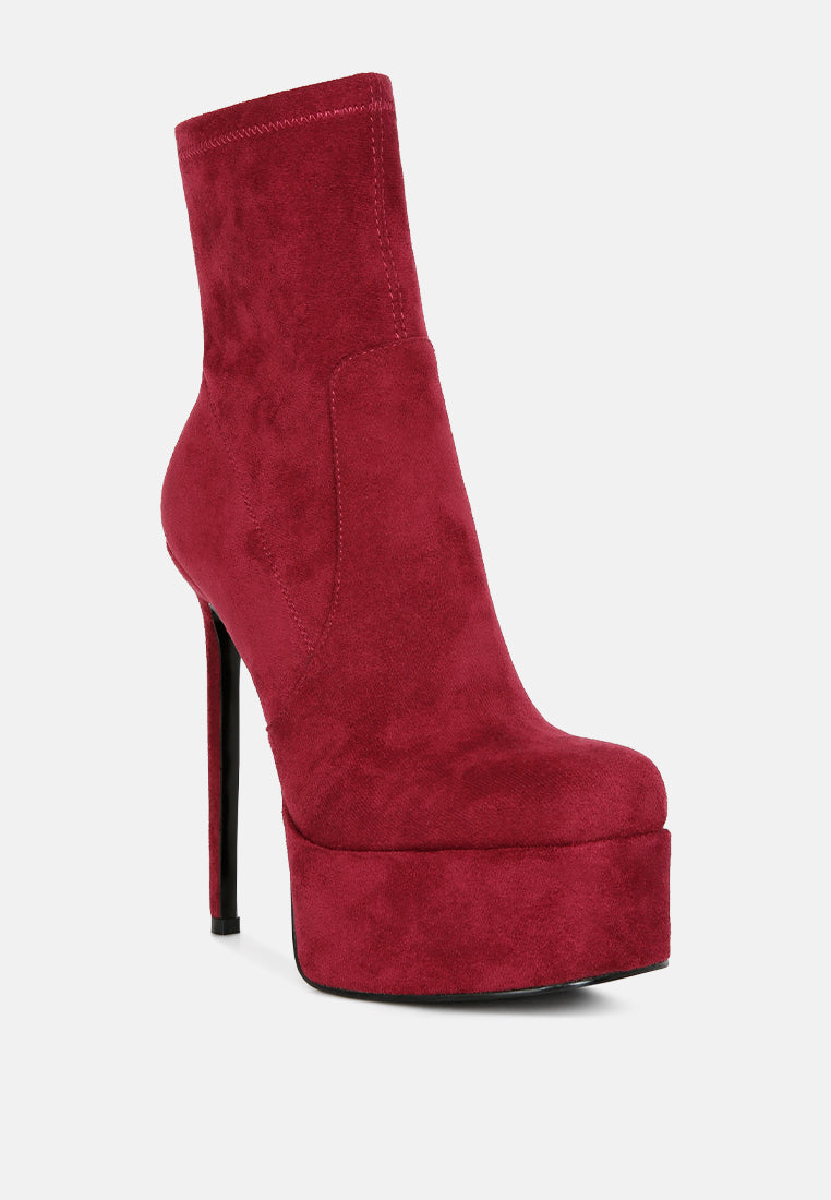 clubbing high heele platform ankle boots#color_burgundy