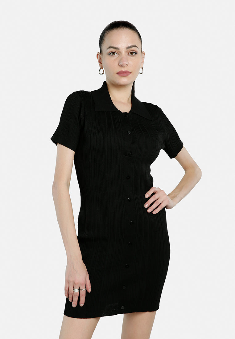 Buy Collared Bodycon Sweater Dress | Women Dresses