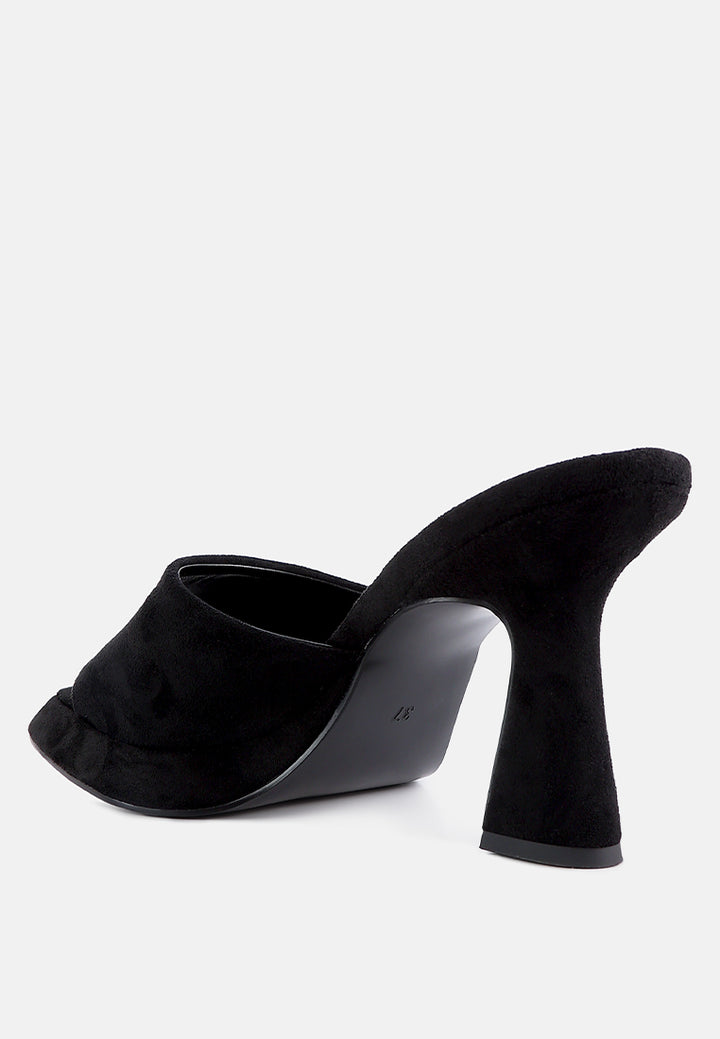 copyme faux suede mid heel classic sandals#color_black