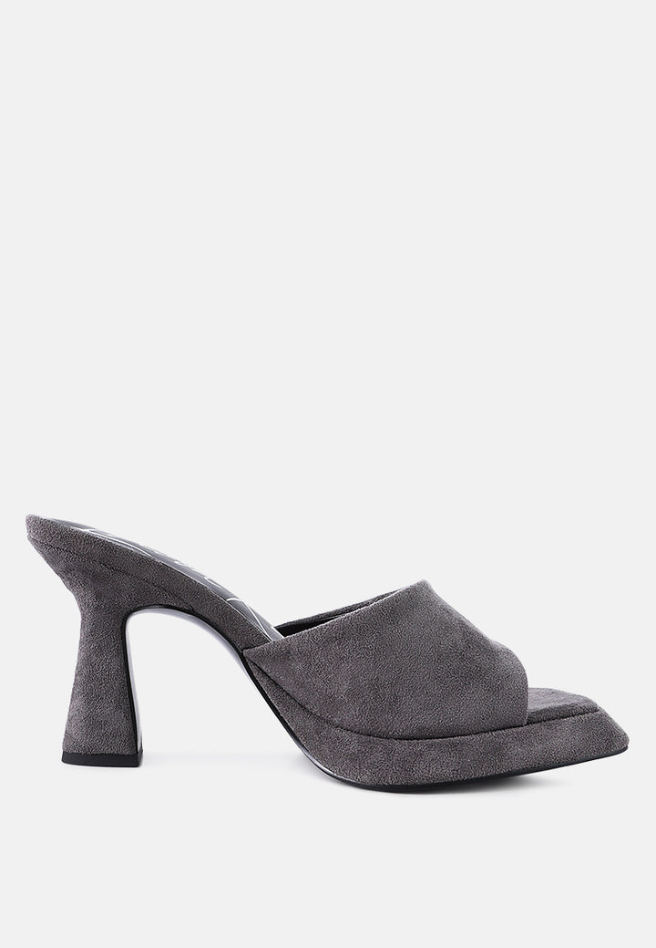 copyme faux suede mid heel classic sandals#color_grey
