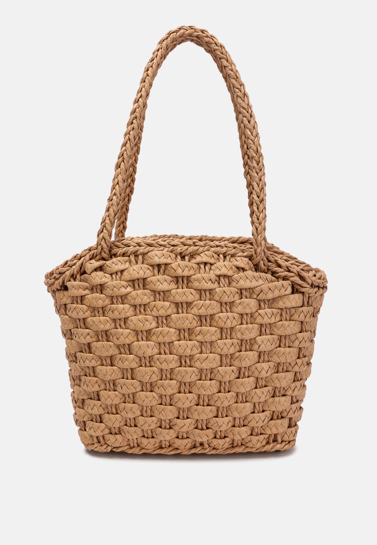 cotton rope satchel bag by ruw#color_coffee