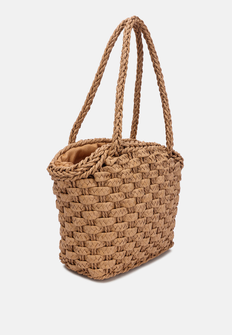 cotton rope satchel bag by ruw#color_coffee