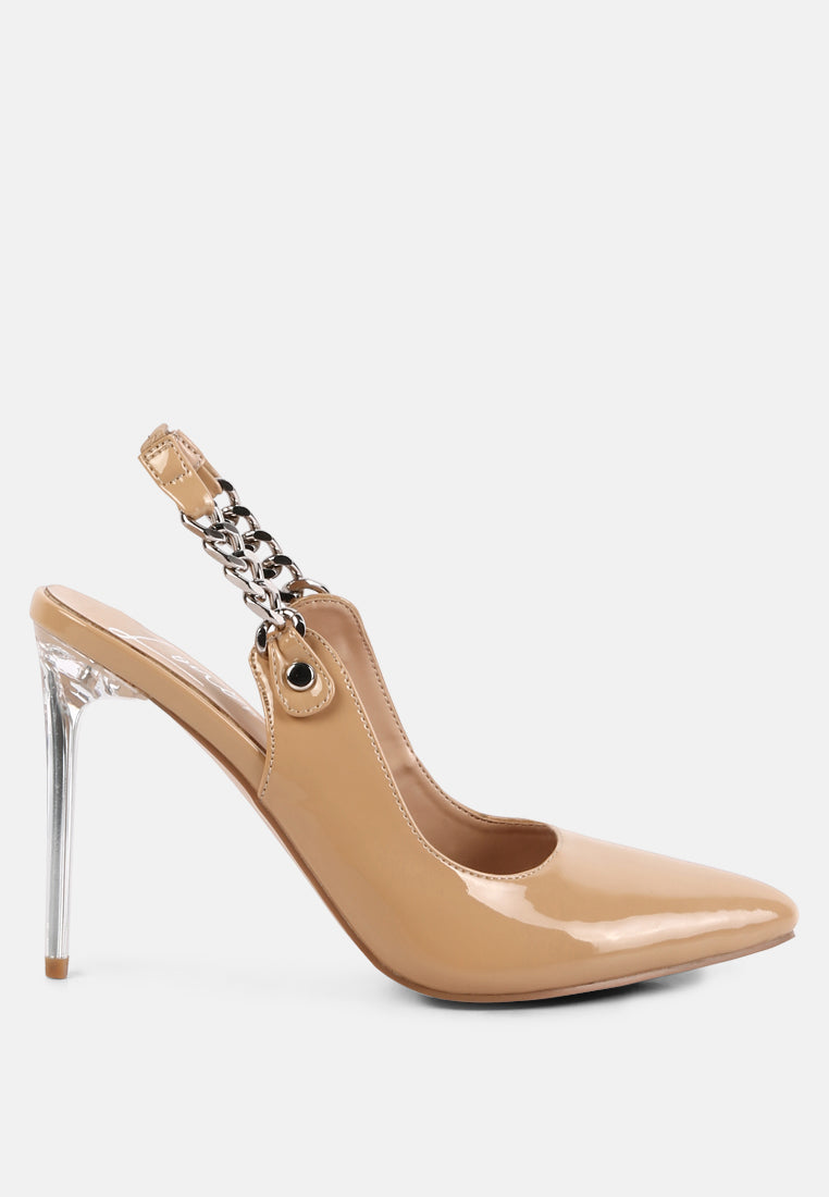 coveted high heeled sling back sandals#color_nude