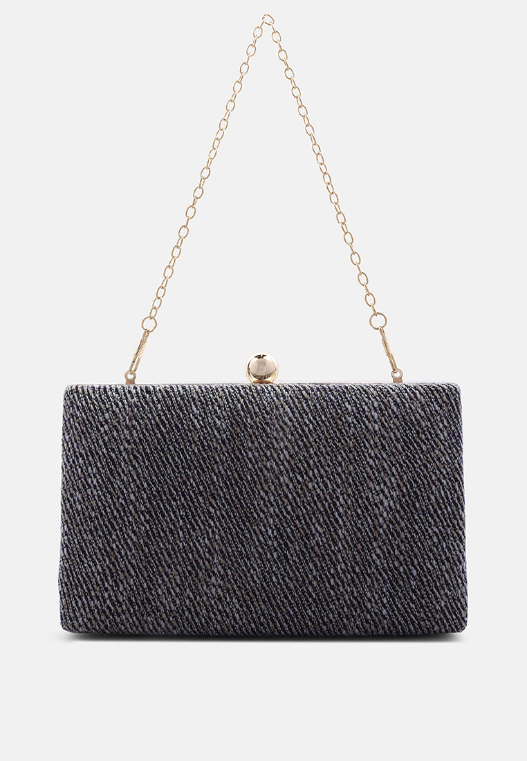 creative weave clutch bag#color_dark grey