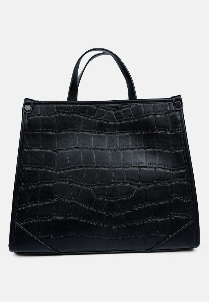 croco hand bag#color_black
