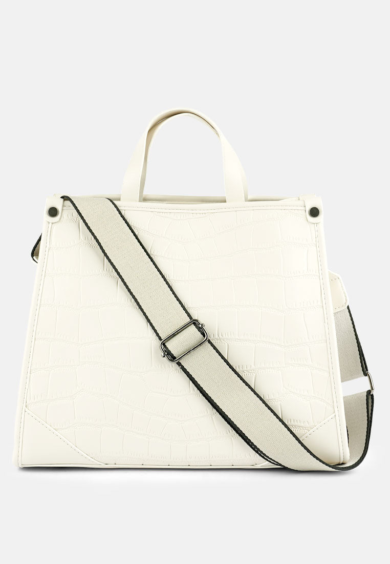croco hand bag#color_off-white