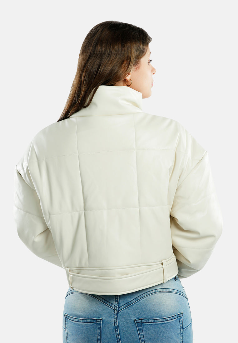 cropped belted puffer jacket#color_cream