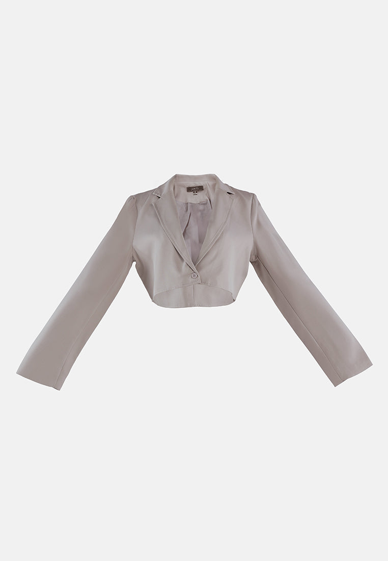 cropped tailored blazer#color_beige