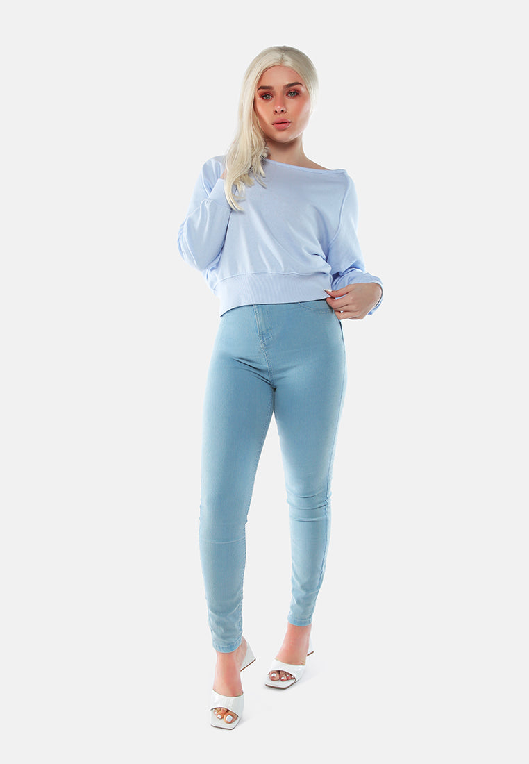 cross overlay knitted top#color_sky-blue