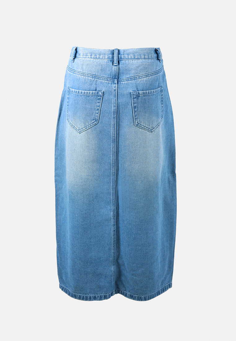 cutesy wash daring denim skirt#color_mid-blue