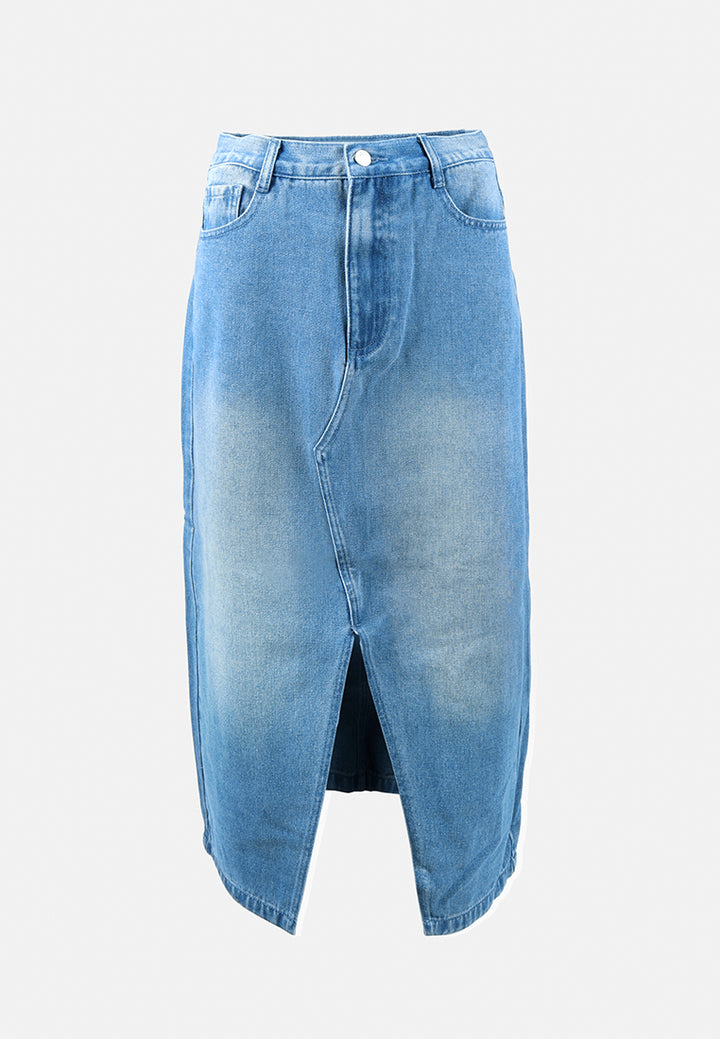cutesy wash daring denim skirt#color_mid-blue