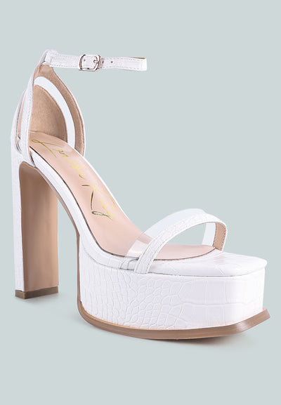cutlass high heeled chunky sandals#color_white