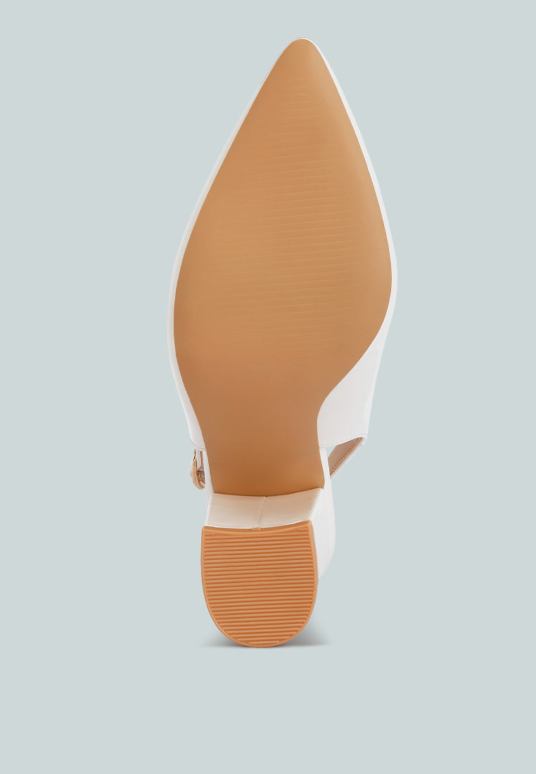 dalaney slingback high block sandals#color_white