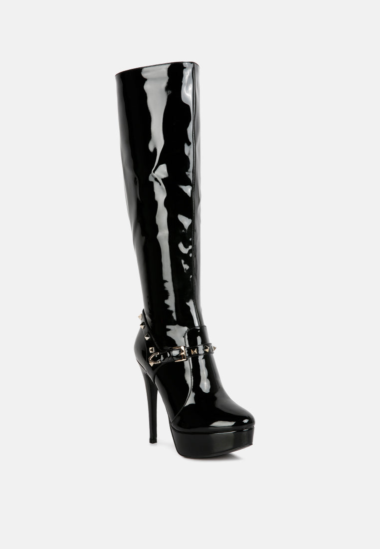 daphne stiletto heeled mid calf boots#color_black
