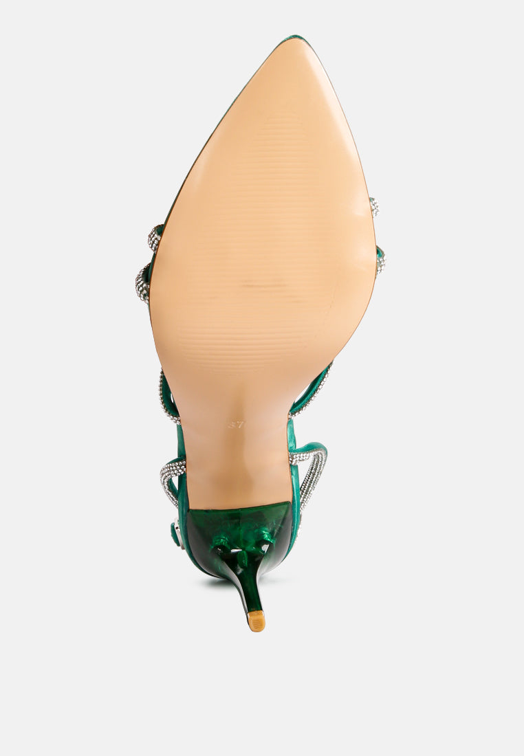 dare me rhinestone embellished stiletto sandals#color_green