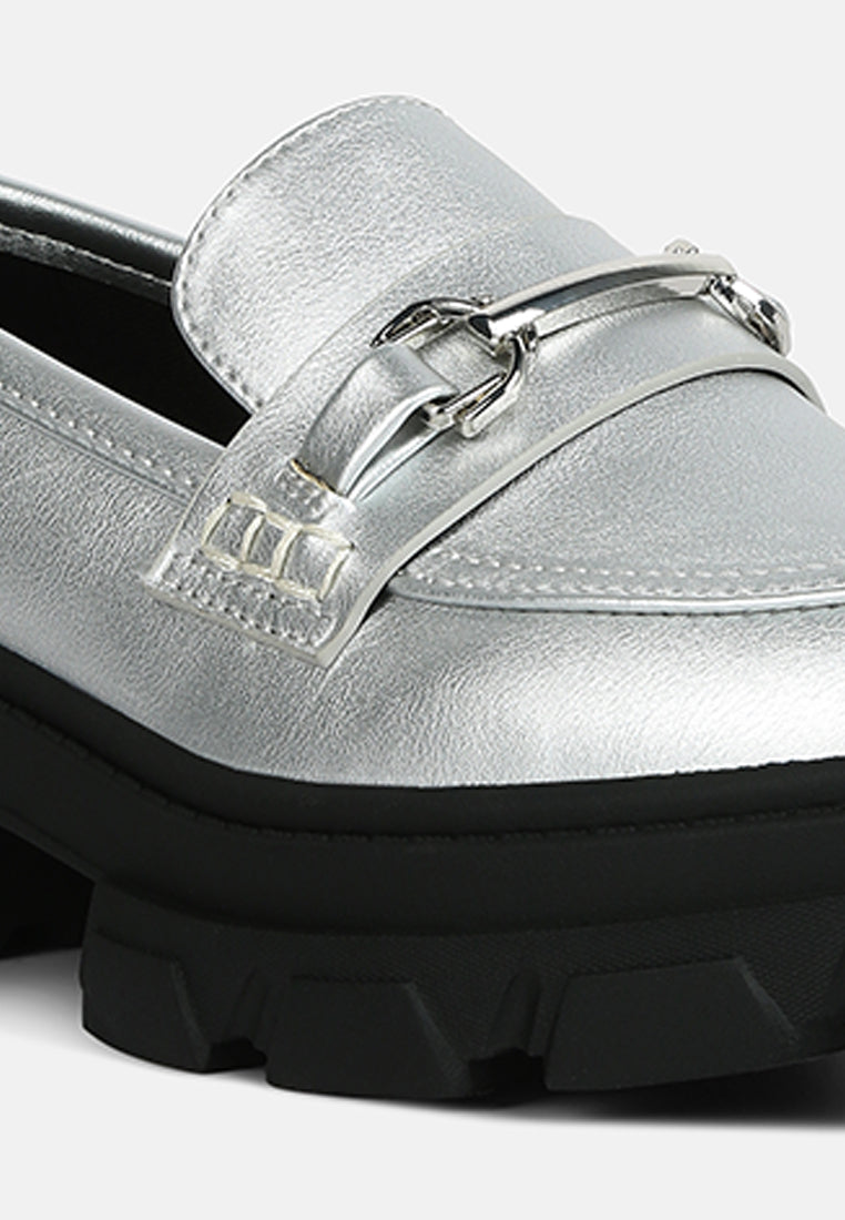 darlina metallic platform loafers#color_silver