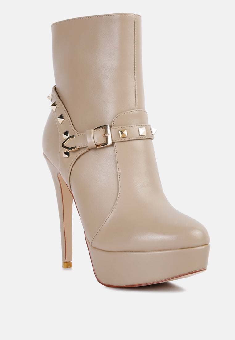 dejang metal stud faux leather ankle boot#color_taupe