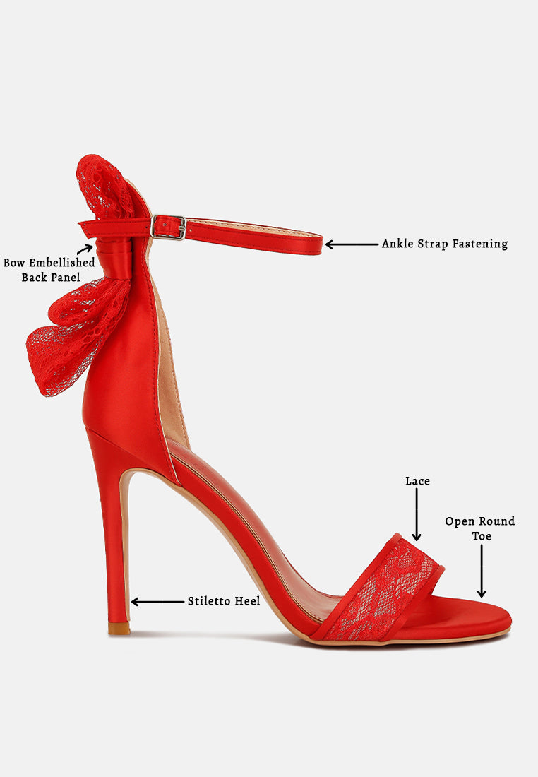 delancy bow detail lace stiletto sandals#color_red