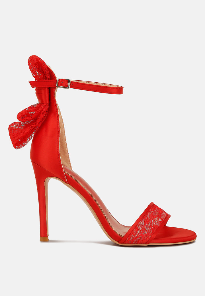 delancy bow detail lace stiletto sandals#color_red