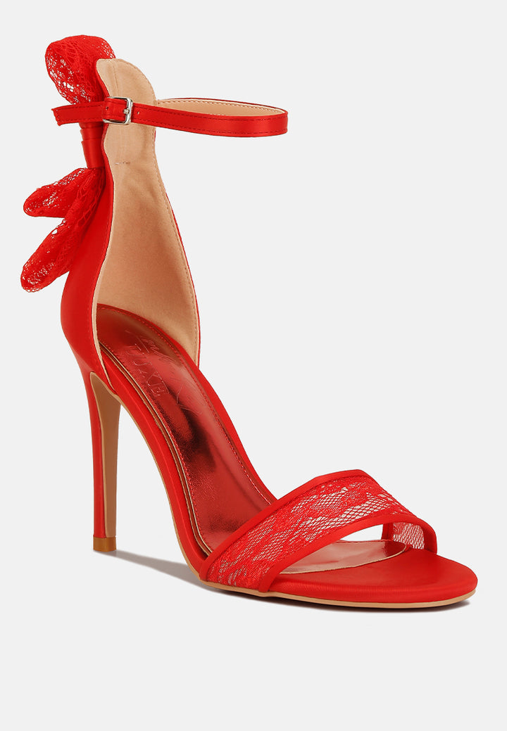 delancy bow detail lace stiletto sandals#color_red