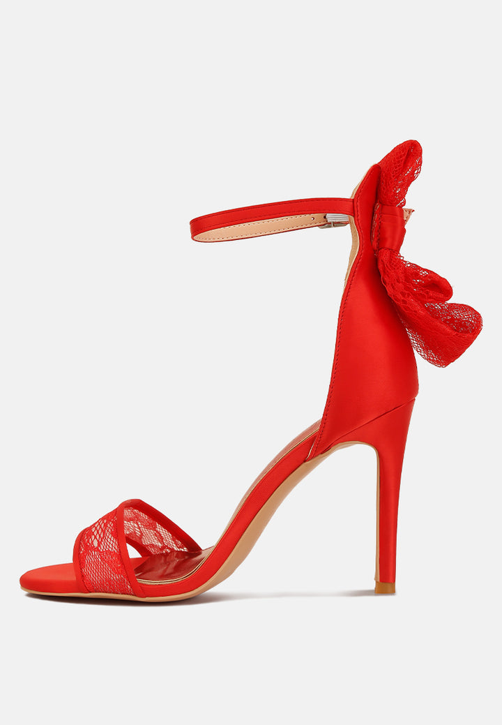 delancy bow detail lace stiletto sandals#color_red