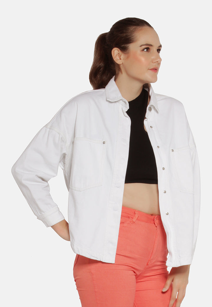 denim jacket#color_off-white