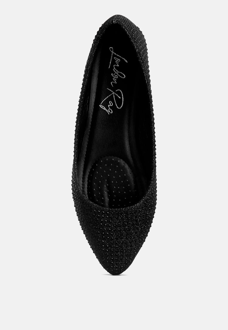 denki studded ballerina flats#color_black