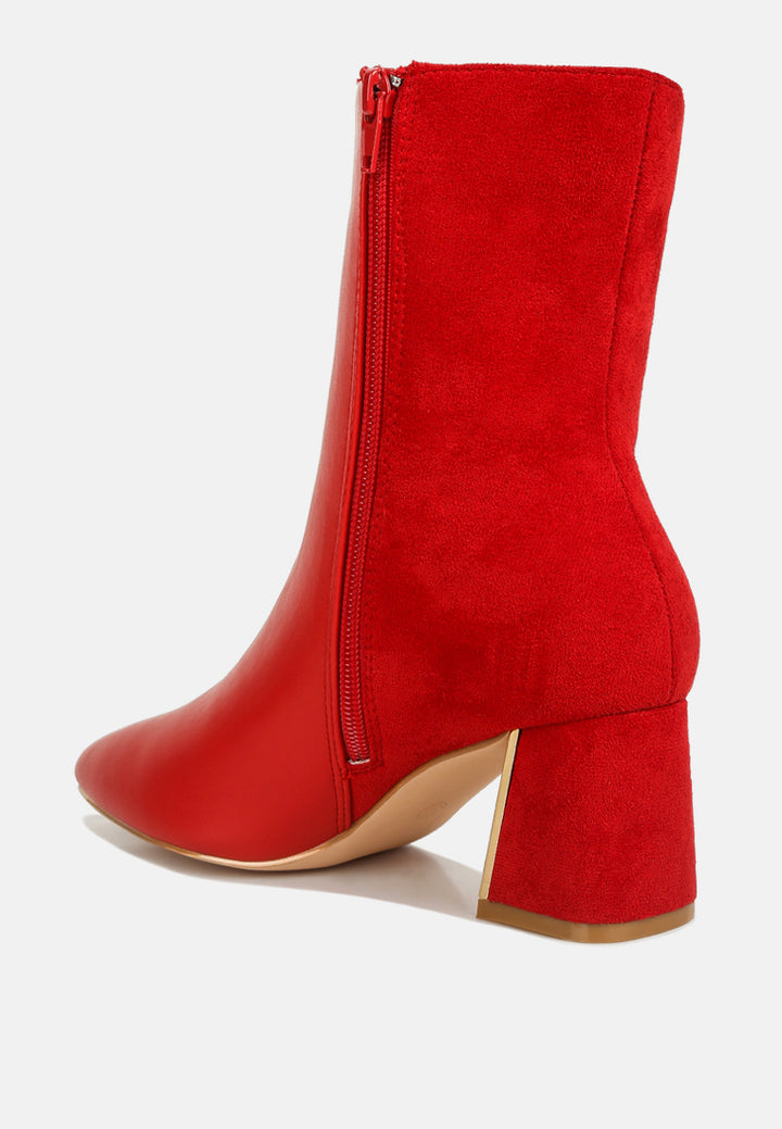 suede back panel high ankle boots by mode#color_red
