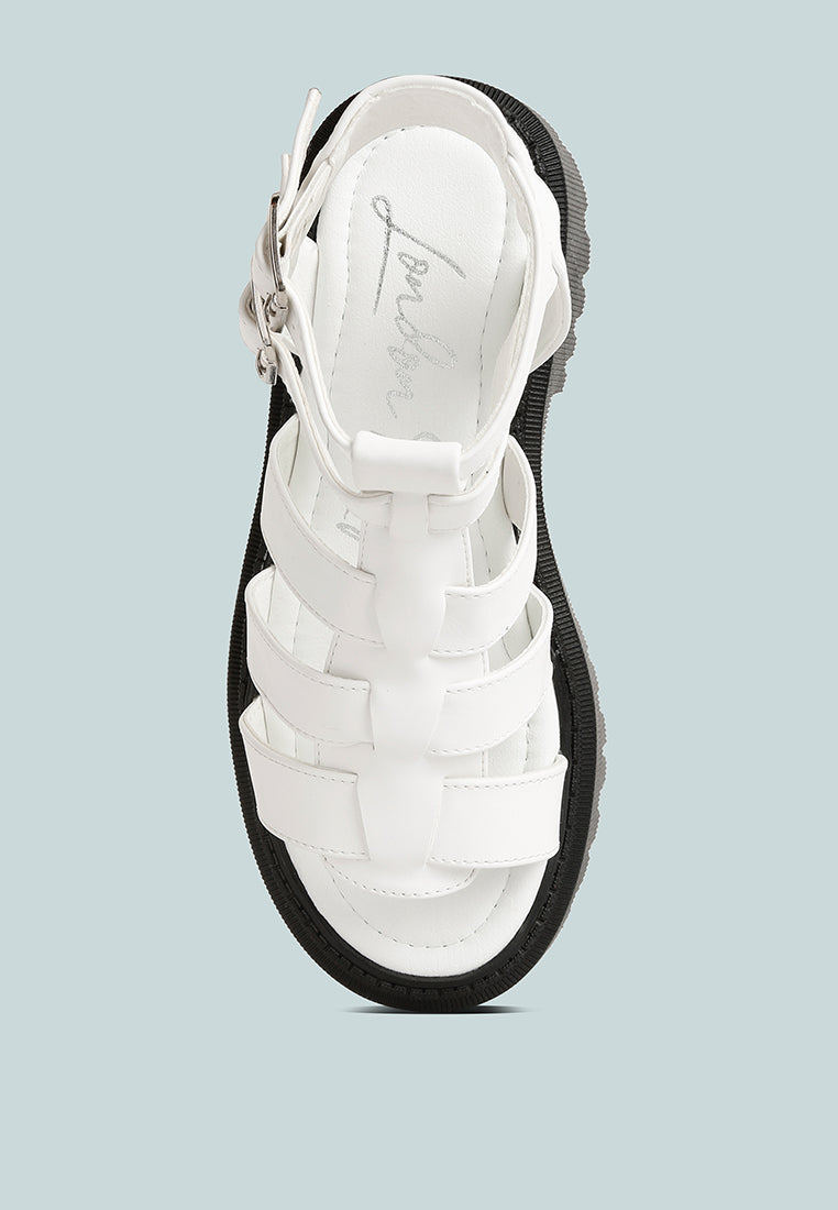 dewey chunky gladiator sandals#color_white