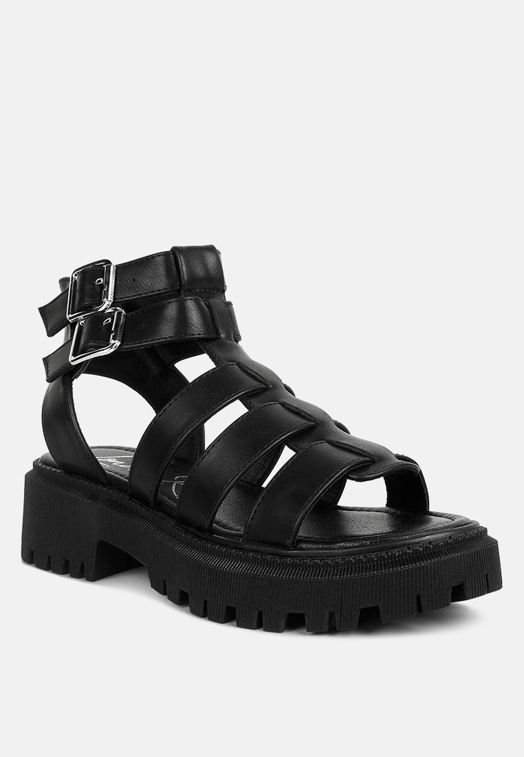 dewey chunky gladiator sandals#color_black