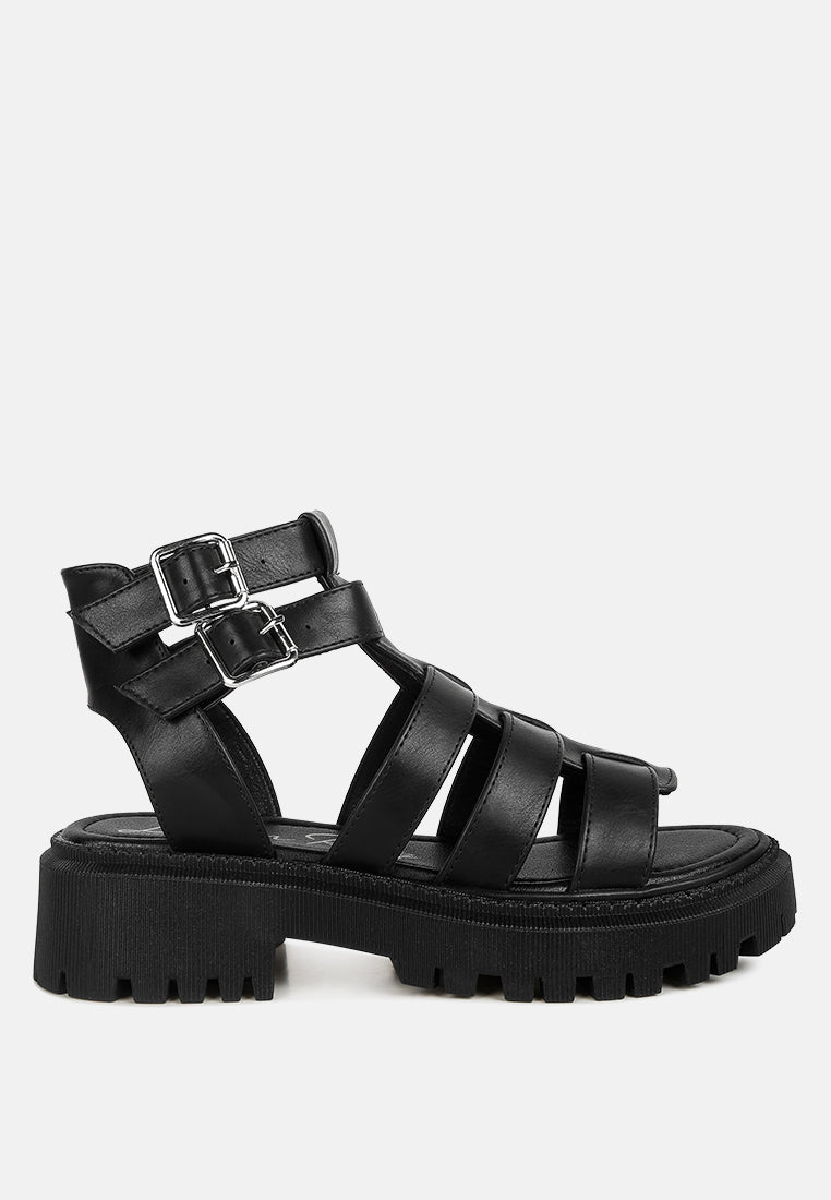 dewey chunky gladiator sandals by ruw#color_black