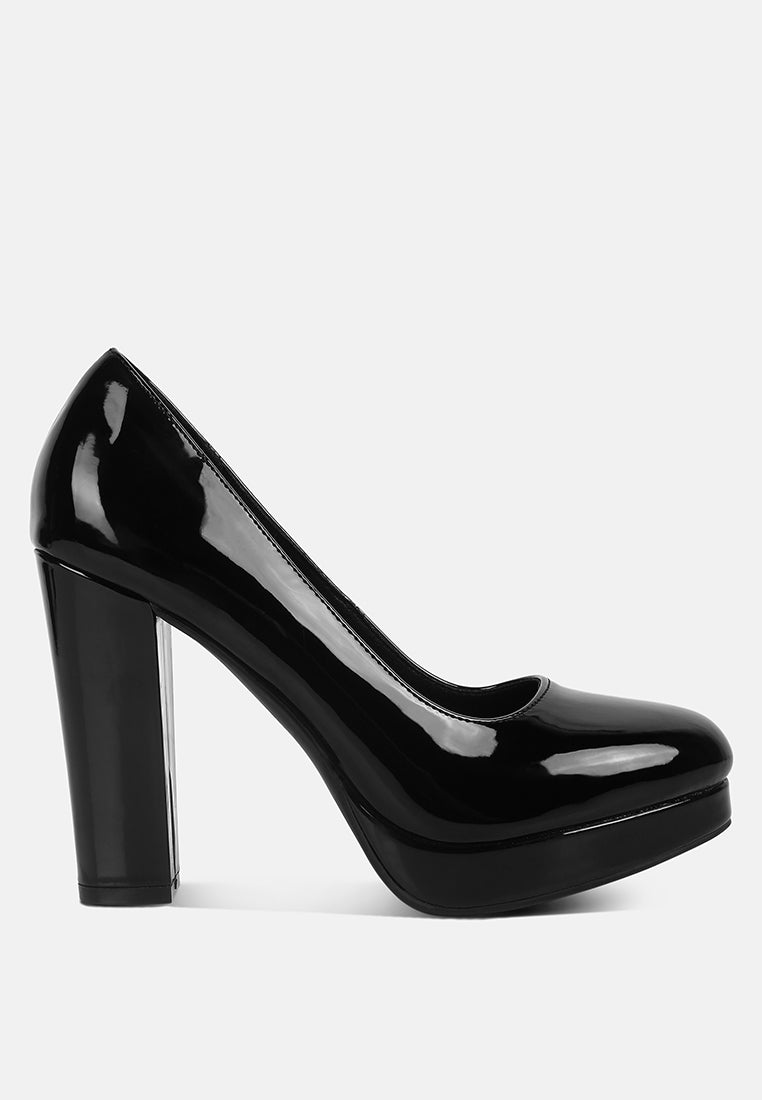 dixie patent faux leather pump sandals by ruw#color_black