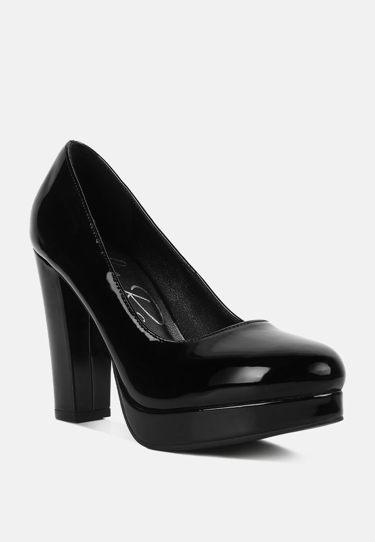 dixie patent faux leather pump sandals by ruw#color_black