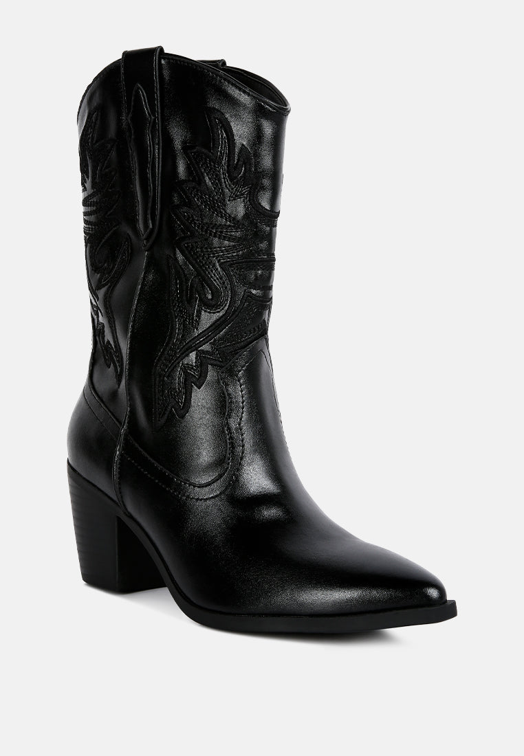 dixom western cowboy ankle boots#color_black