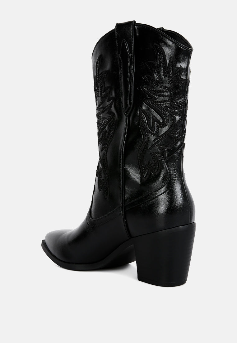 dixom western cowboy ankle boots by ruw#color_black
